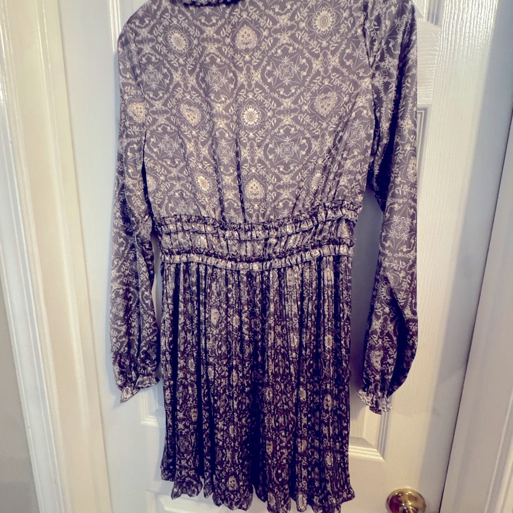 Cato Gray Floral Long Sleeve Dress
